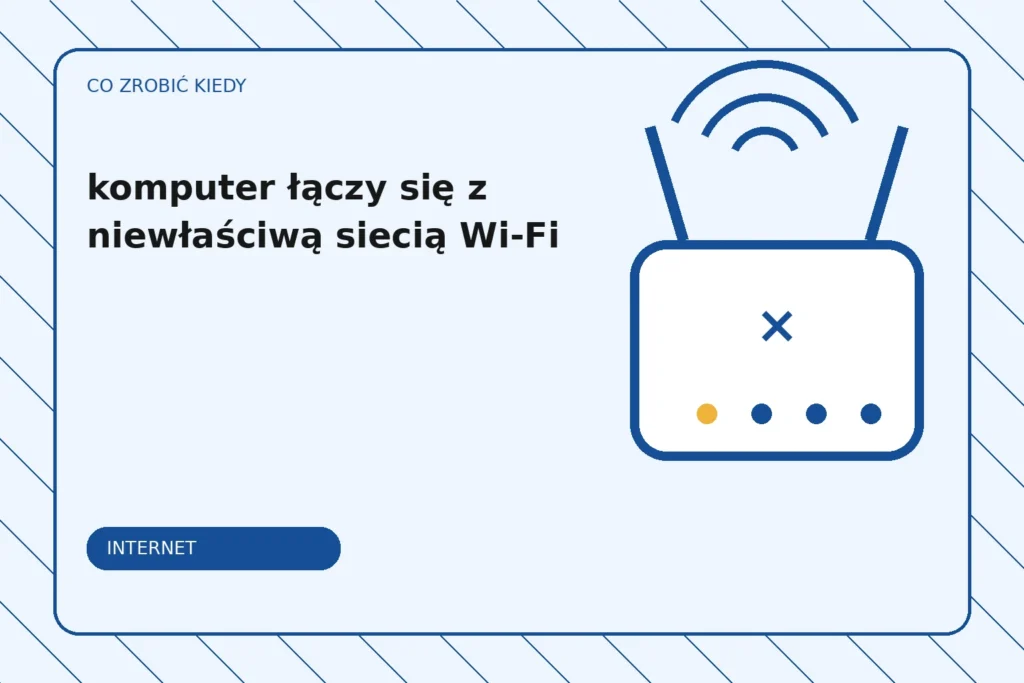 Co zrobić, gdy komputer łączy się z niewłaściwą siecią Wi-Fi?